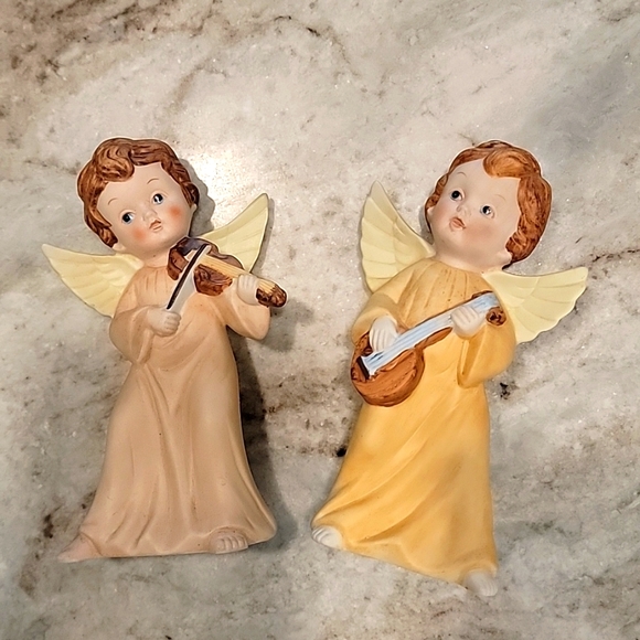 Vintage 70s Homco Angel's Set of 2 - Picture 1 of 6